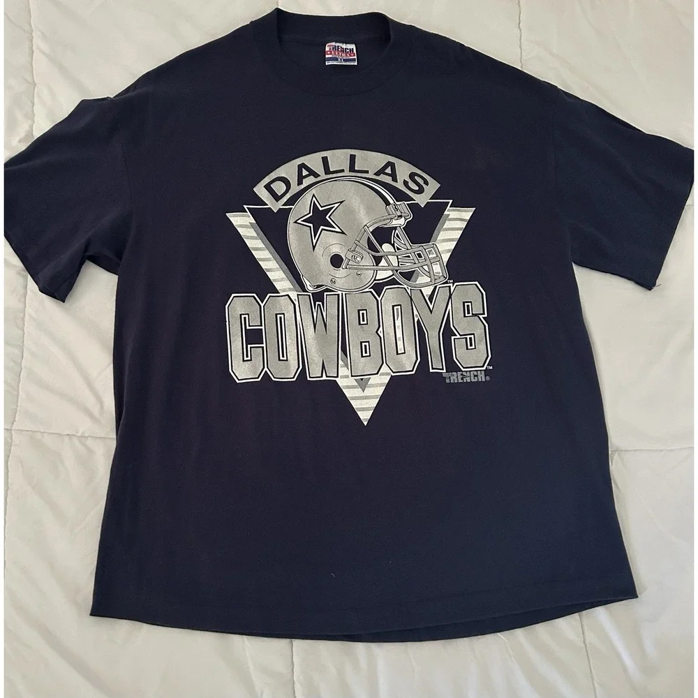 Vintage Dallas Cowboys 90's Trench Ultra T-shirt Made In USA Size XL NFL Rare